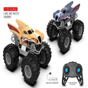 Juguete: anfibio monster shark todo terreno tierra y agua