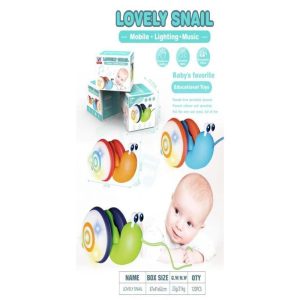 Juguete: caracol de arrastre con luz y sonid