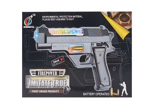 Juguete: pistola realista con luz y sonido