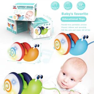 Juguete: caracol de arrastre con luz y sonid