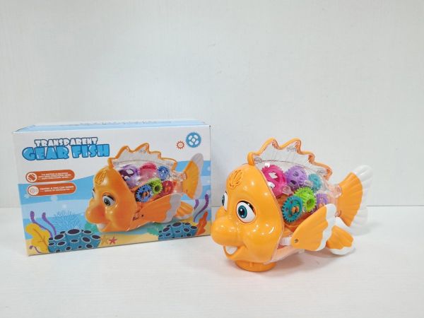 Juguete: pez interactivo con luz y movimiento